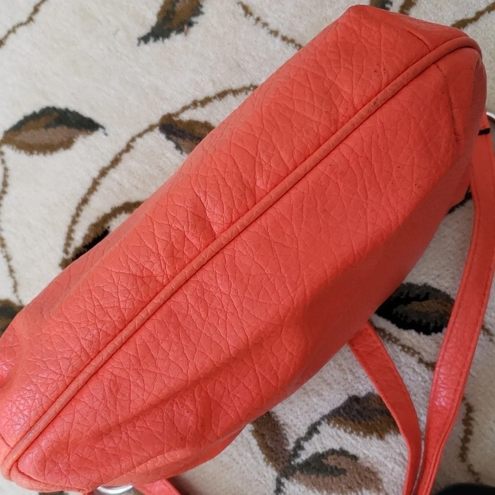 Rosetti Clara Triple Play Crossbody Bag, Faux Pebbled Leather, Orange, Midsize